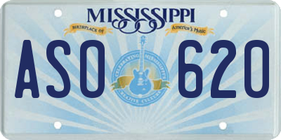 MS license plate ASO620