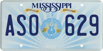 MS license plate ASO629