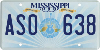 MS license plate ASO638