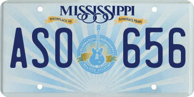 MS license plate ASO656