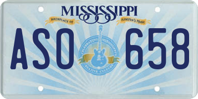 MS license plate ASO658