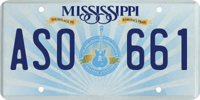 MS license plate ASO661