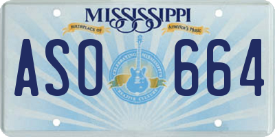 MS license plate ASO664