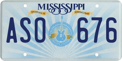 MS license plate ASO676