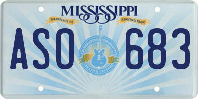 MS license plate ASO683