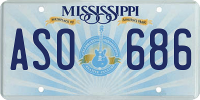 MS license plate ASO686