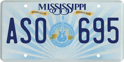 MS license plate ASO695