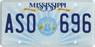MS license plate ASO696
