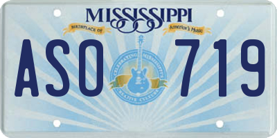 MS license plate ASO719
