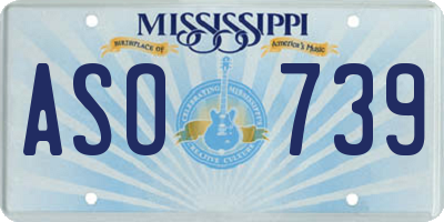 MS license plate ASO739