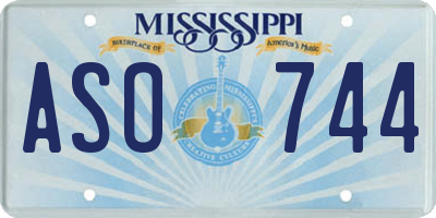 MS license plate ASO744