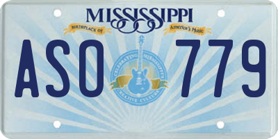 MS license plate ASO779