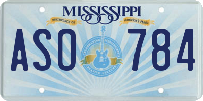 MS license plate ASO784