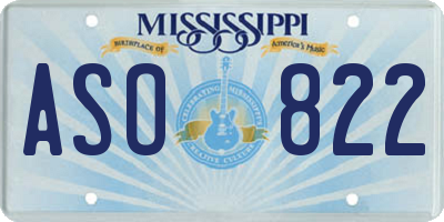 MS license plate ASO822