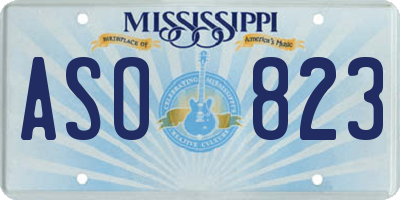 MS license plate ASO823