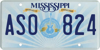 MS license plate ASO824