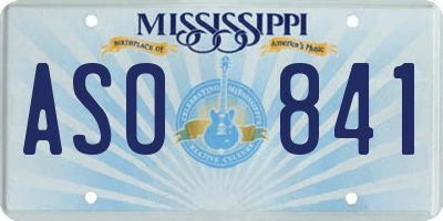 MS license plate ASO841