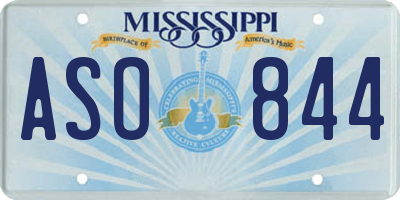 MS license plate ASO844