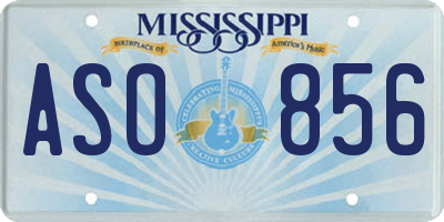 MS license plate ASO856
