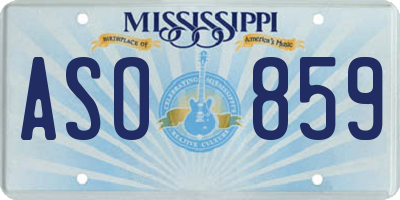 MS license plate ASO859