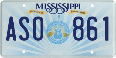 MS license plate ASO861