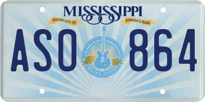 MS license plate ASO864
