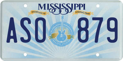MS license plate ASO879