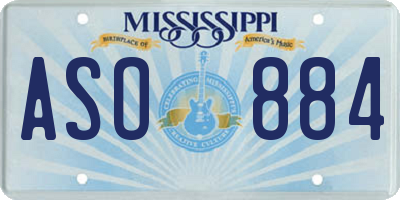 MS license plate ASO884