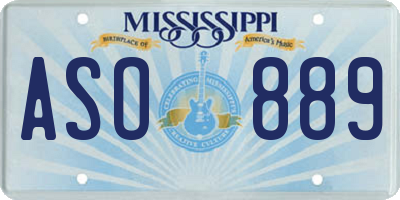 MS license plate ASO889