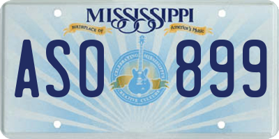 MS license plate ASO899