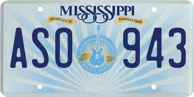 MS license plate ASO943