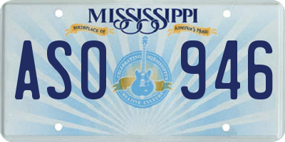 MS license plate ASO946