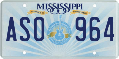 MS license plate ASO964