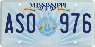 MS license plate ASO976
