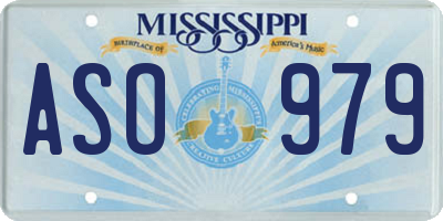 MS license plate ASO979