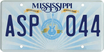 MS license plate ASP044