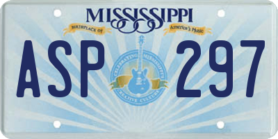 MS license plate ASP297