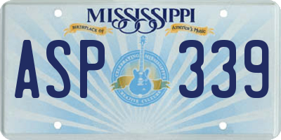 MS license plate ASP339