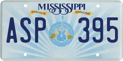 MS license plate ASP395