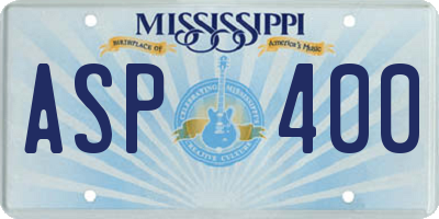 MS license plate ASP400
