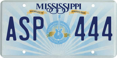 MS license plate ASP444