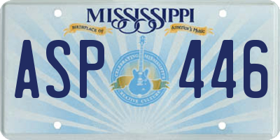 MS license plate ASP446