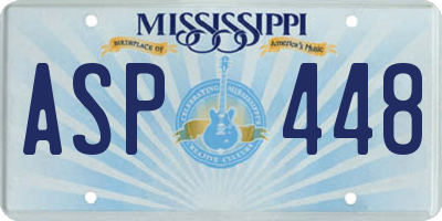 MS license plate ASP448