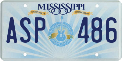 MS license plate ASP486