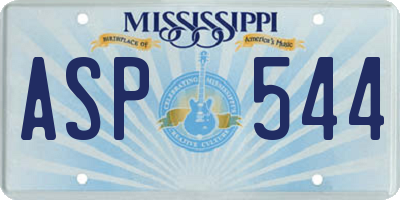 MS license plate ASP544