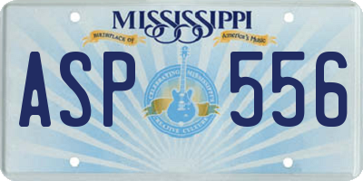 MS license plate ASP556