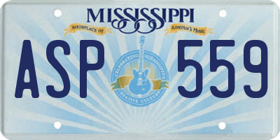 MS license plate ASP559