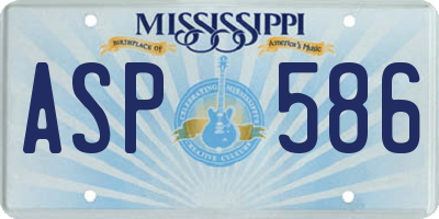 MS license plate ASP586