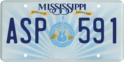 MS license plate ASP591