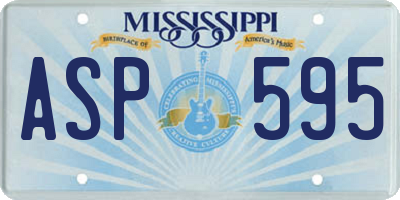 MS license plate ASP595
